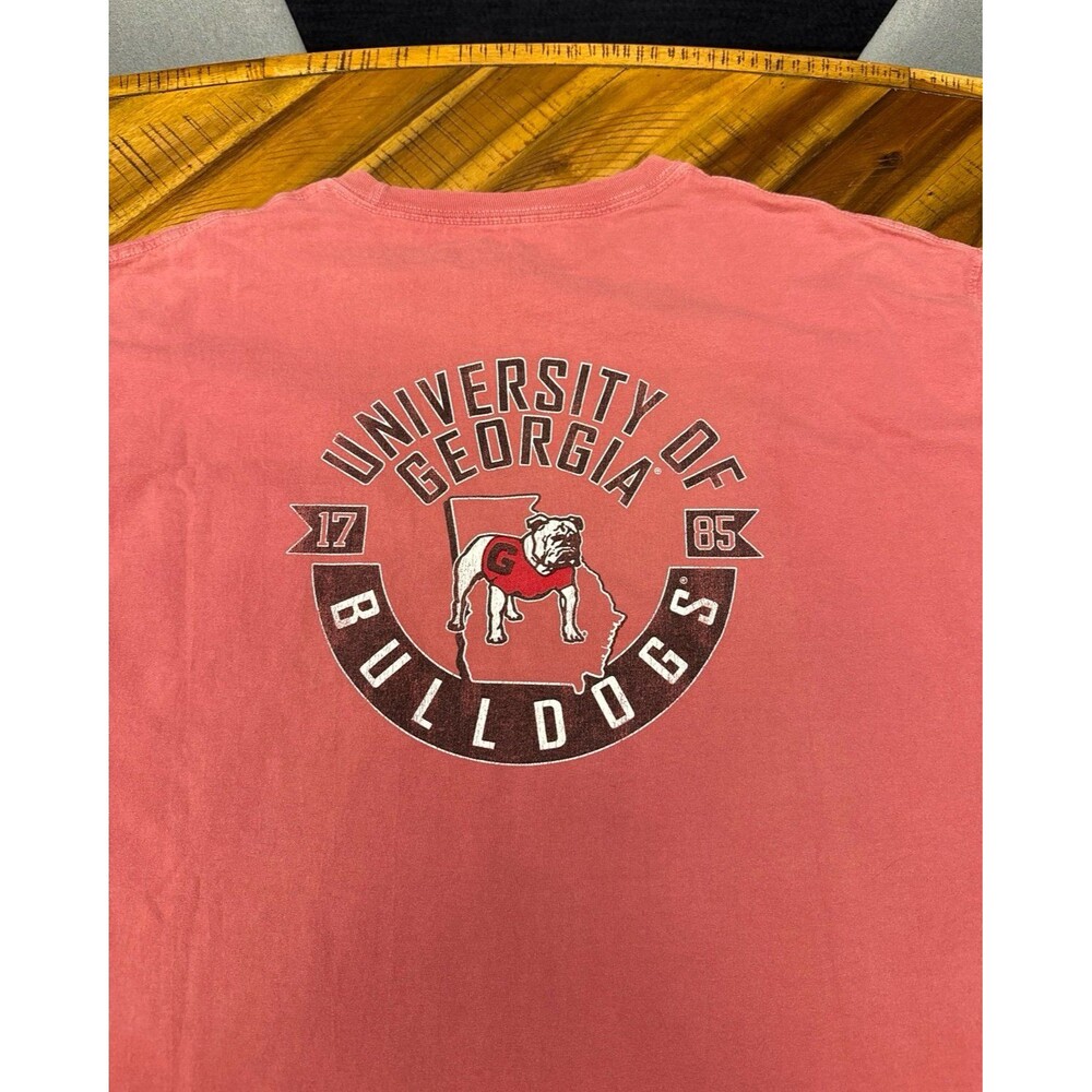 UGA Georgia Bulldogs RetroBrand Pocket T-Shirt Men’s XL Oversized Red vintage